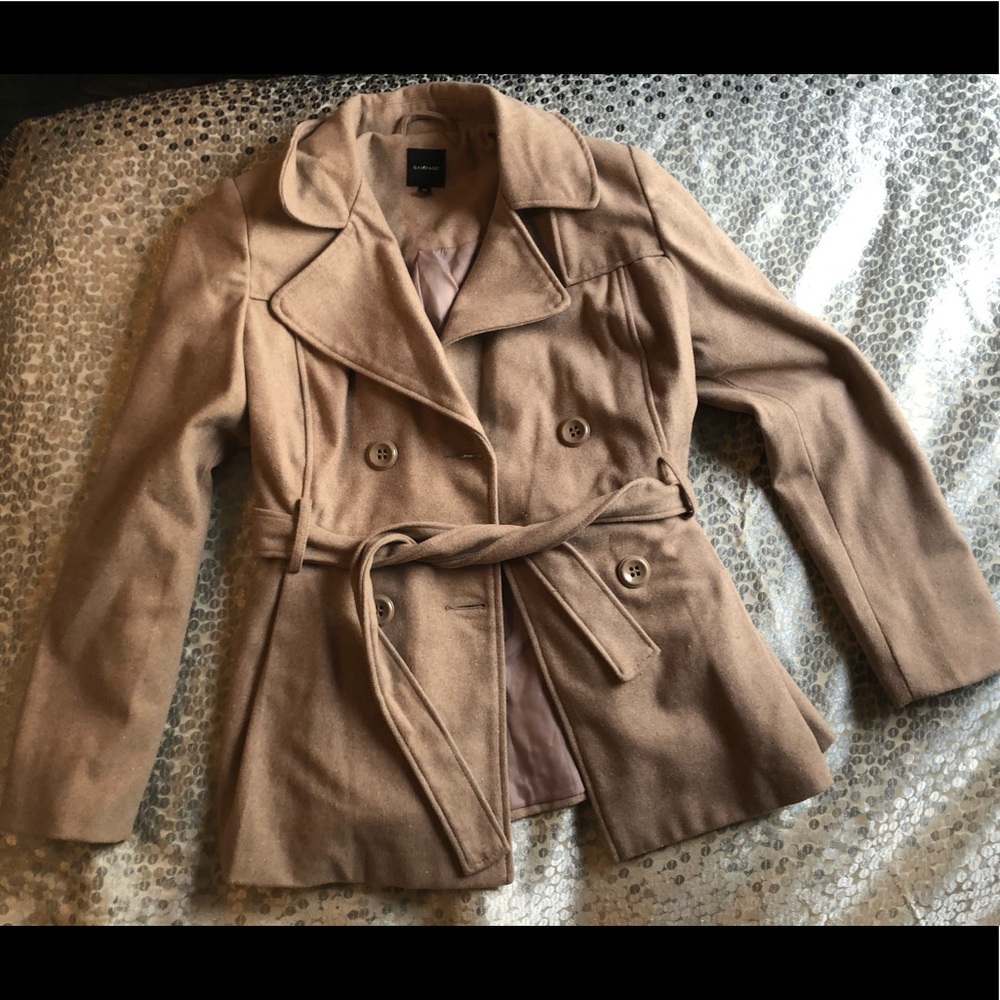 Tan double breasted jacket